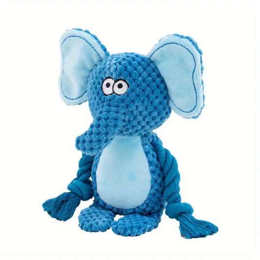 Blue Elephant Plush Rope Toy