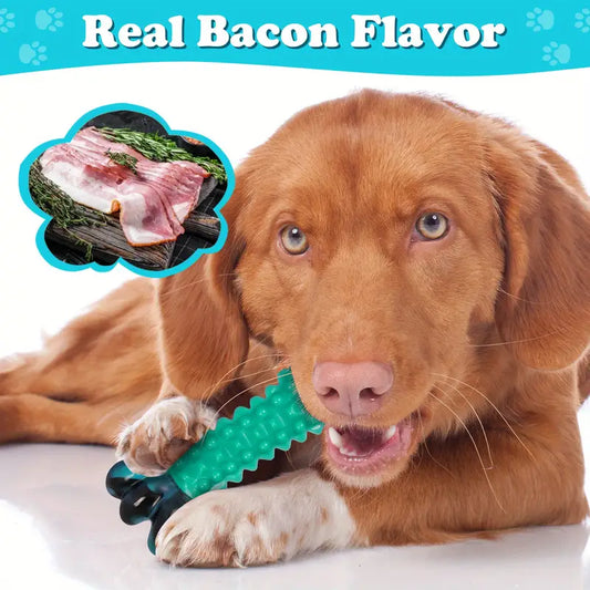 Bacon Flavored Tough Dog Bone for Super Chewers for Medium and Large Dogs