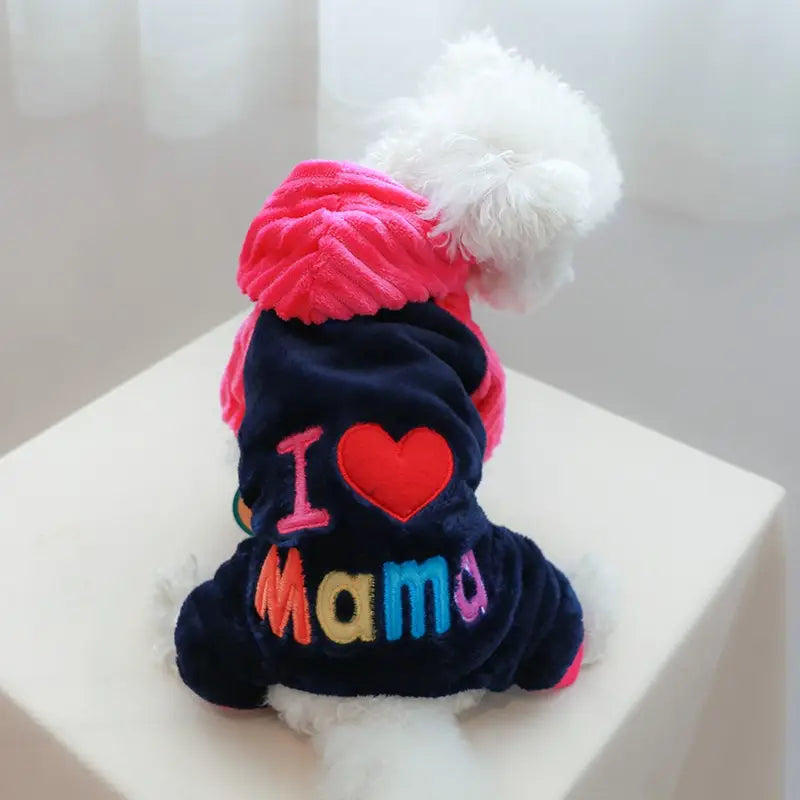 "I LOVE MAMA" ADORABLE DOG SWEATER