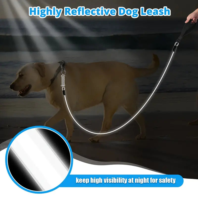 Highly Reflective Chew-Proof Dog Leash perfect for Night Walks