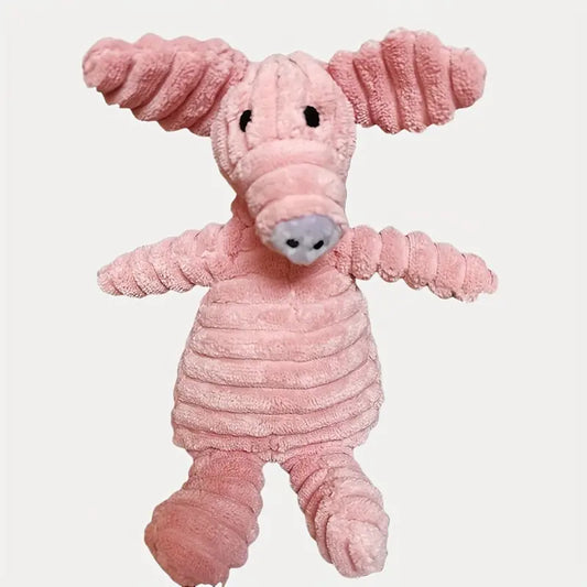 Pink Pig Plush Dog Toy