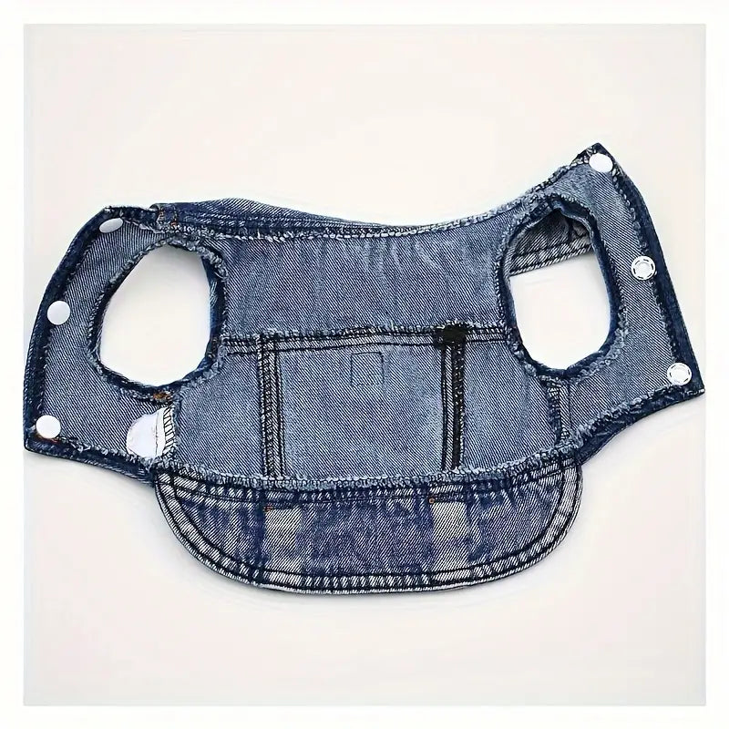 Denim Dog Vest Jacket