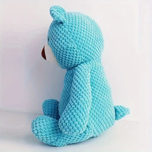 Blue Teddy Bear Plush Dog Toy