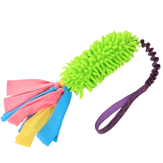 Bungee Tug of War Dog Toy with Squeaky Sound - Interactive Training and Play