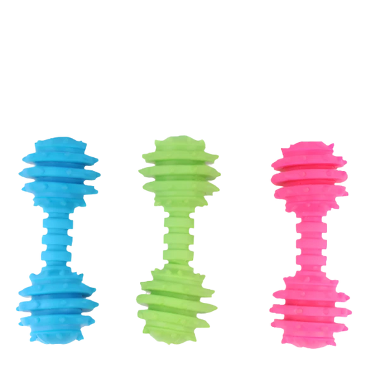 4.75 SOFT SPIKE BARBELL CHEW TOY