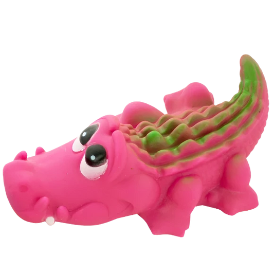 RUBBER CROCODILE SQUEAK DOG TOY