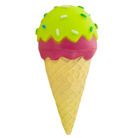 ICE CREAM CONE SQUEAK DOG TOY