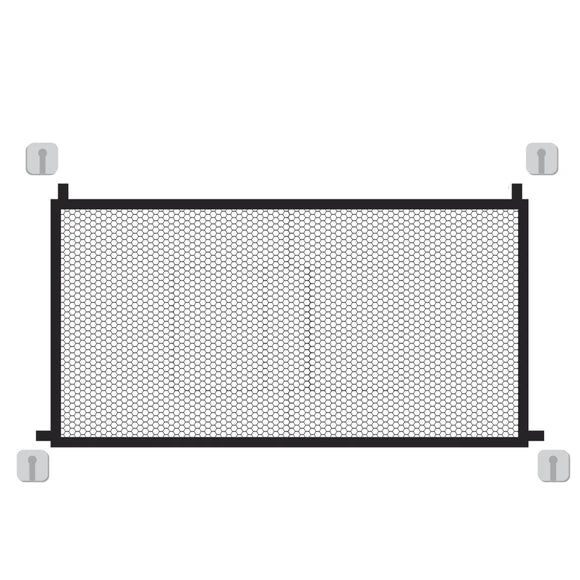 Retractable Pet Safety Gate - Wide Mesh Guard for Doorways