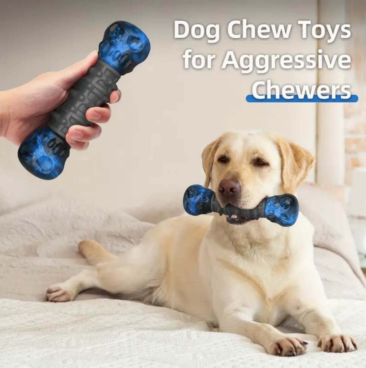 Indestructible Chew Toy for Dogs: Durable, Dental-Healthy & Interactive