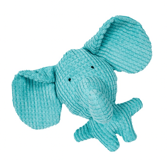 Blue Elephant Durable Plush Chew Toy for Pets - Squeaky and Interactive for Anxiety Relief - Doggie Hush