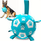 "Indestructible Lake Blue Soccer Ball for Dogs: Long-Play Tug and Fetch Toy