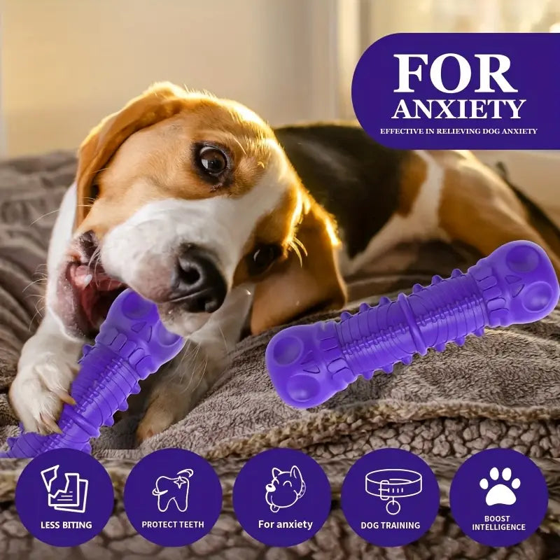 Purple Skull Bone: Indestructible Chew Toy for Aggressive Dogs