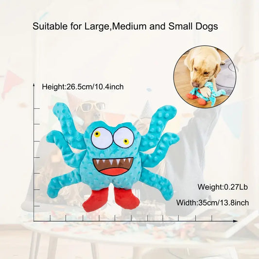 Fun Buddy Plush Dog Toy – Soft, Squeaky, Crinkle, Durable, Interactive Playmate for All Breeds