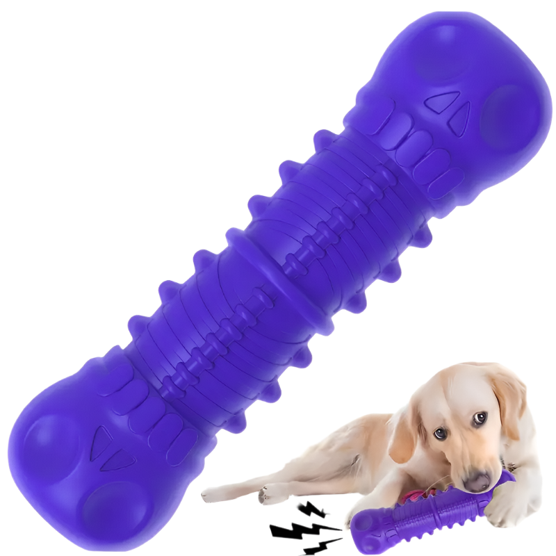 Purple Skull Bone: Indestructible Chew Toy for Aggressive Dogs