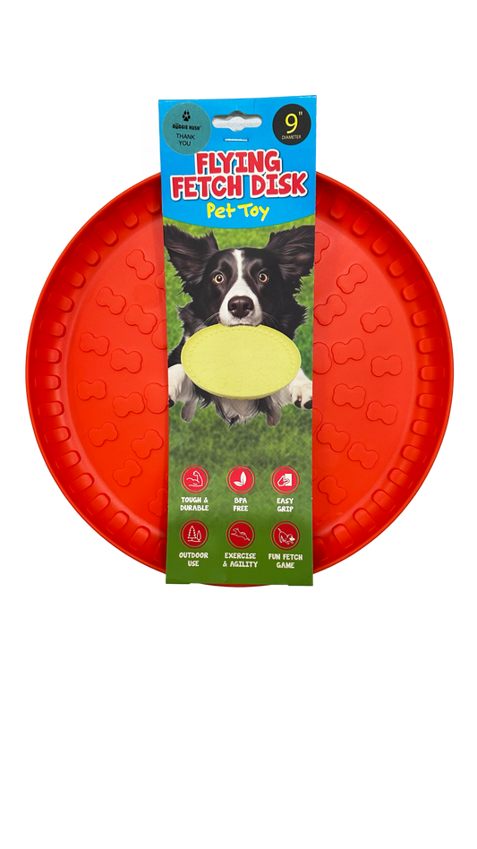 FRISBEE FLYING FETCH DISK BPA-FREE DURABLE DOG TOY