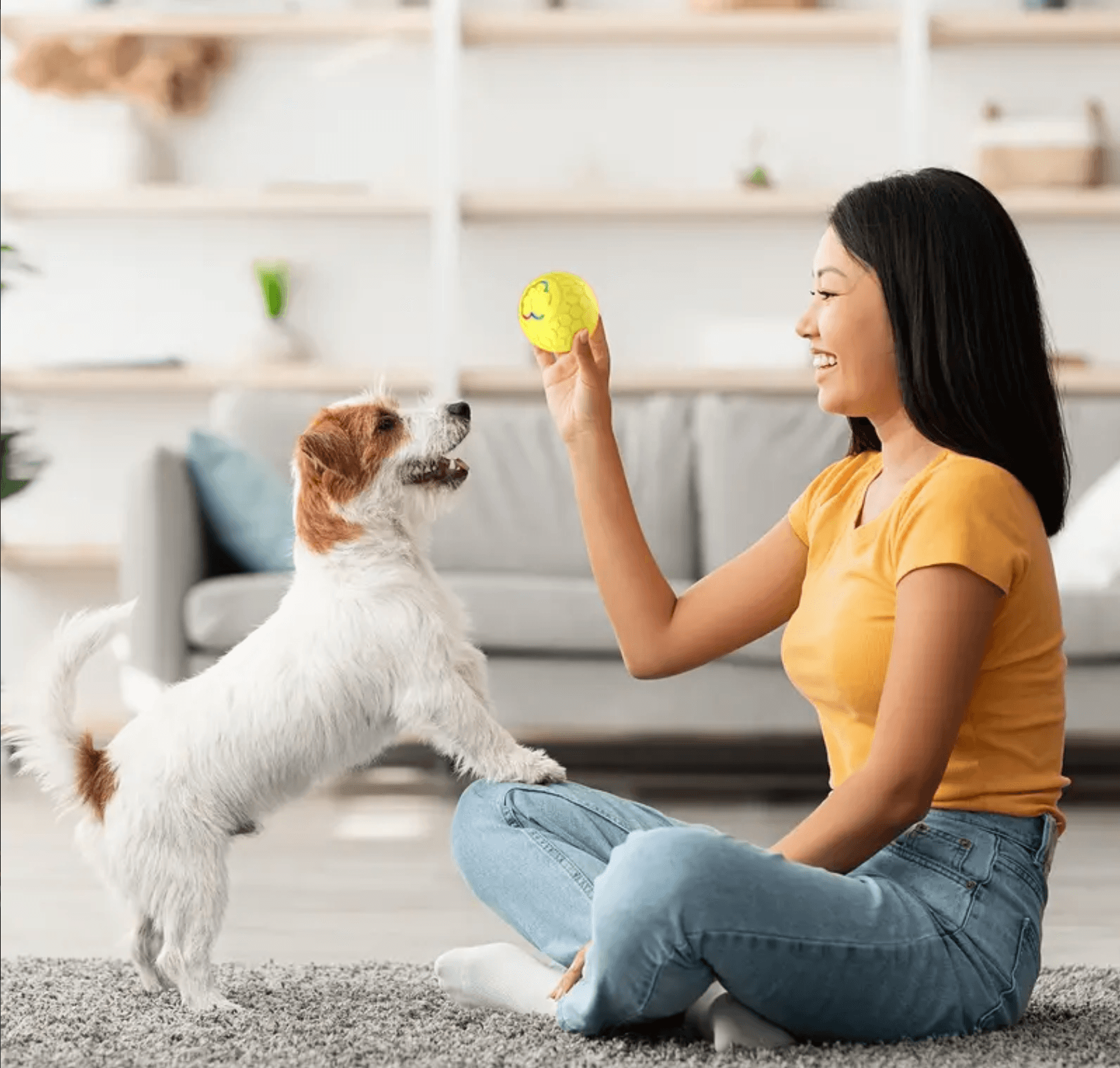 SmartRoll Automatic Dog Ball - Interactive Self-Moving Toy for Exercise & Fun - Perfect for Puppies & Adult Dogs - Doggie Hush